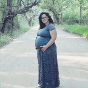 Lace Pinkblush maternity maxi